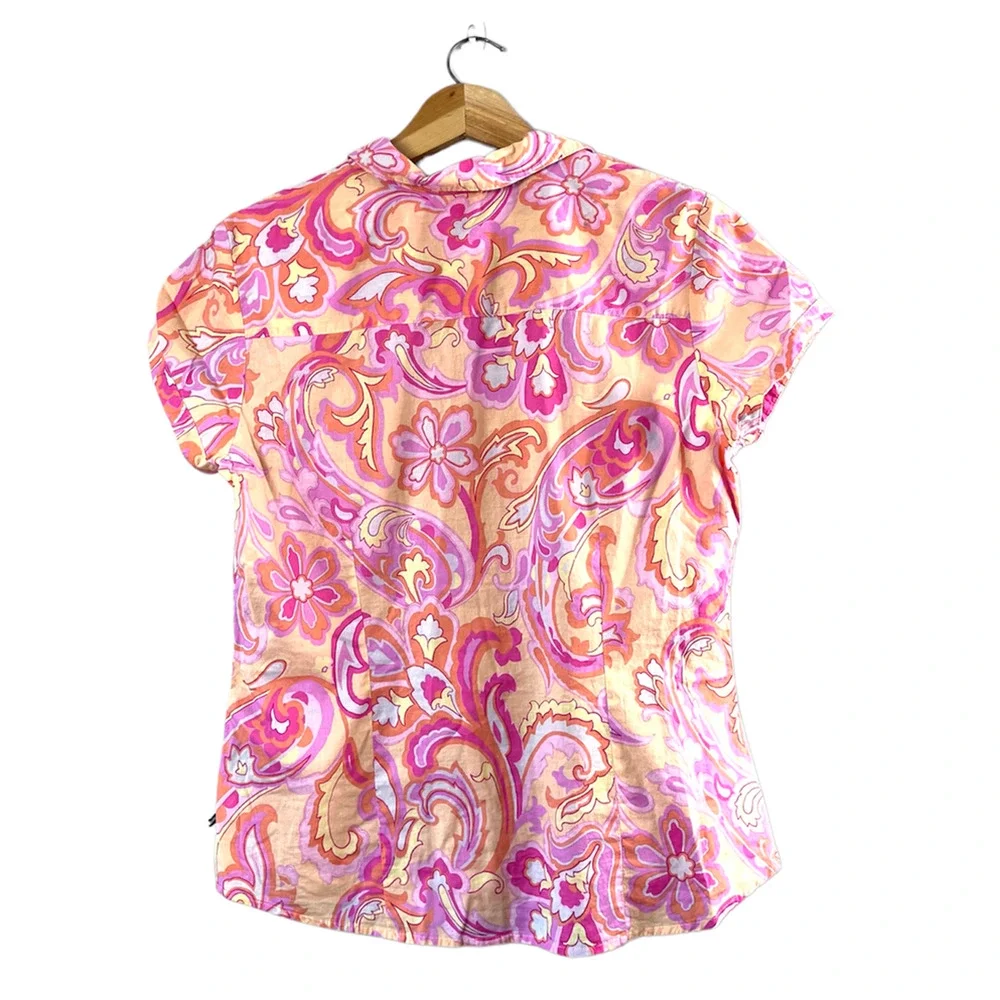 Women's Pink and Orange Sleep Shirt L